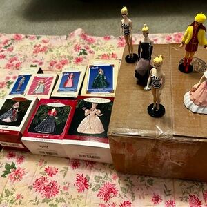 Assorted Collectible Barbie Ornaments / Figurines